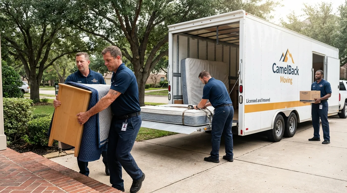 Crew loading residential truck for cross-state move from Williamsport, PA