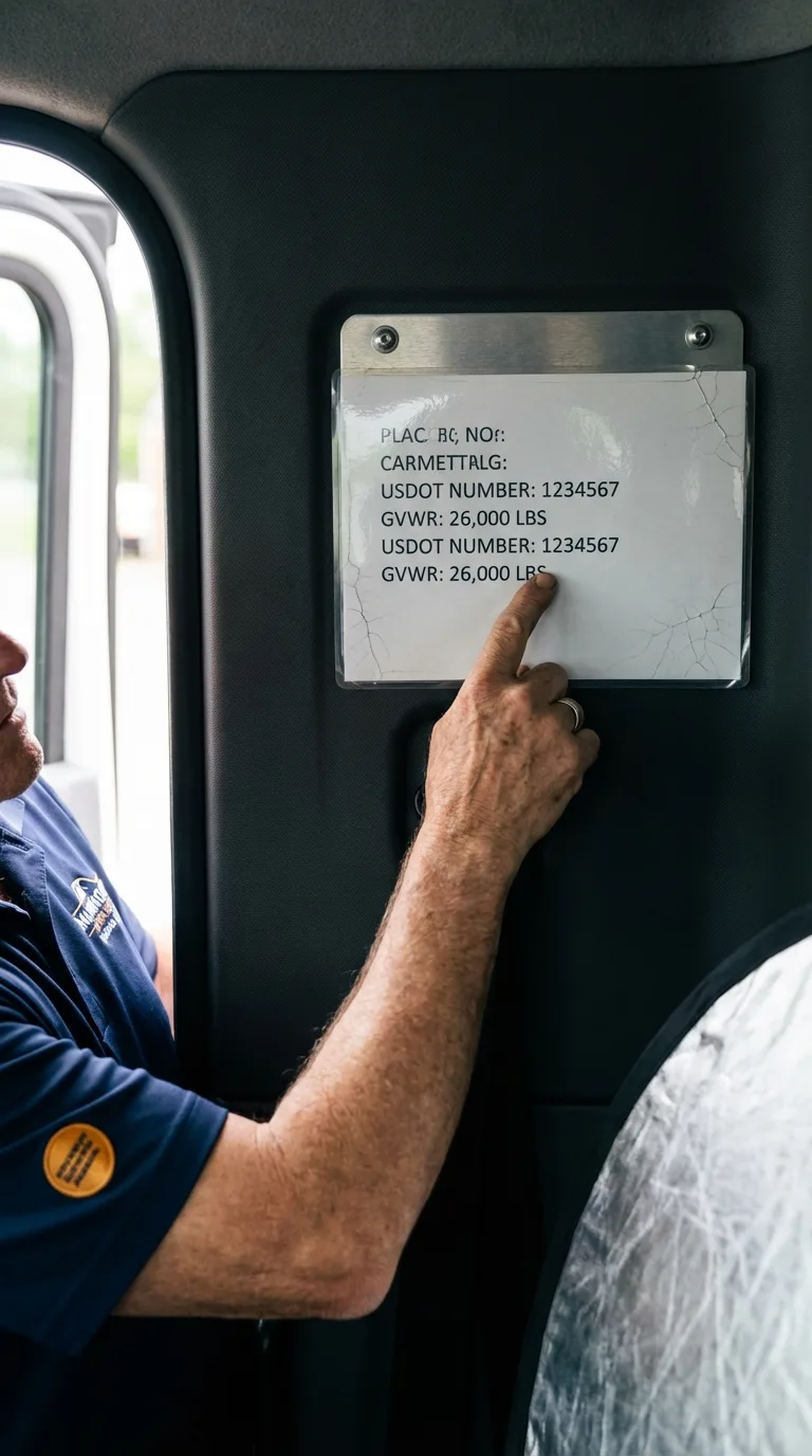 USDOT licensing placard verification in Williamsport